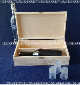 Деревянная коробка для двух бутылок вина, фото №4