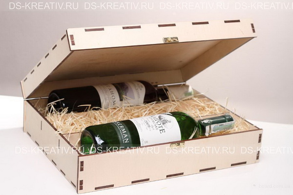 Коробка для вина под две бутылки - фото