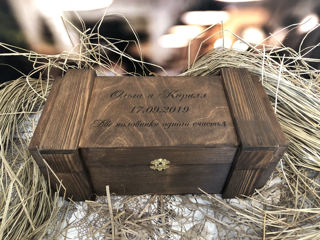 Коробка из дерева для Винной церемонии арт.02