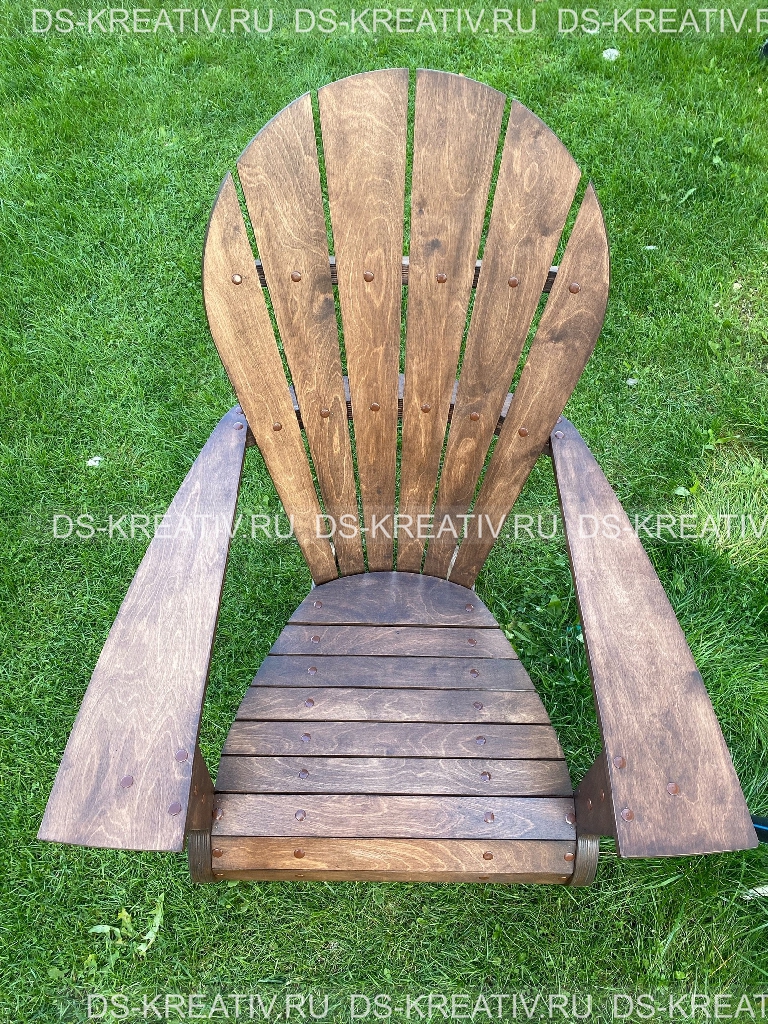 Садовое кресло из дерева Адирондак (цвет коричневый)