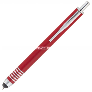 Ручка шариковая Finger со стилусом красная, фото №2