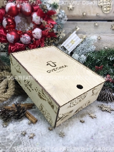 Деревянная подарочная коробка для сыра, фото №2