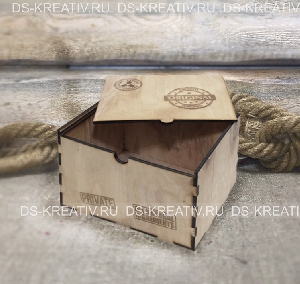Подарочная коробка из фанеры с логотипом