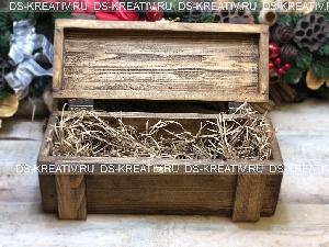 Ящик с откидной крышкой из дерева, фото №3