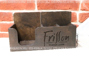 Органайзер из дерева для салфеток и приборов, фото №4