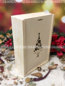 Пенал из дерева для подарка на Новый Год, фото №2