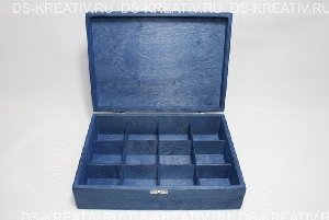 Коробка для чайных пакетиков `Синий` 03